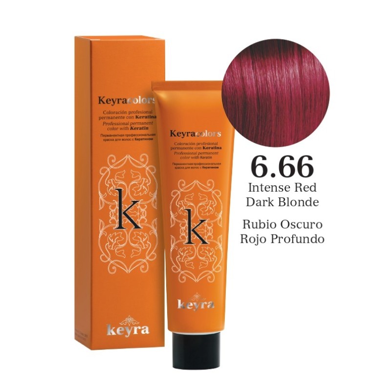 Keyra Barva na vlasy č. 6.66 (Intenzivní červená tmavá blond)